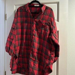 Plaid stone cliff tunic. Shop talulah brand.